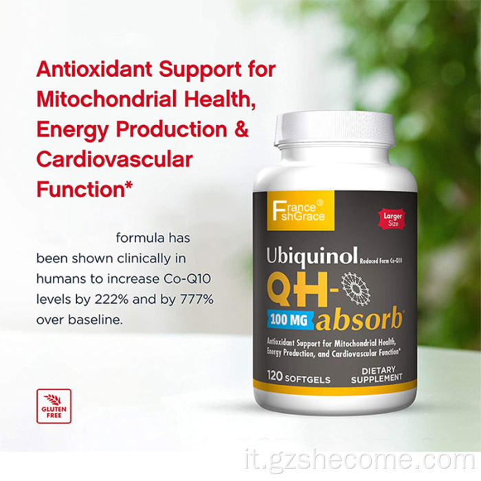 CoQ10 Supplemento Supporto per la salute delle gomme orali CoQ10 Softgels